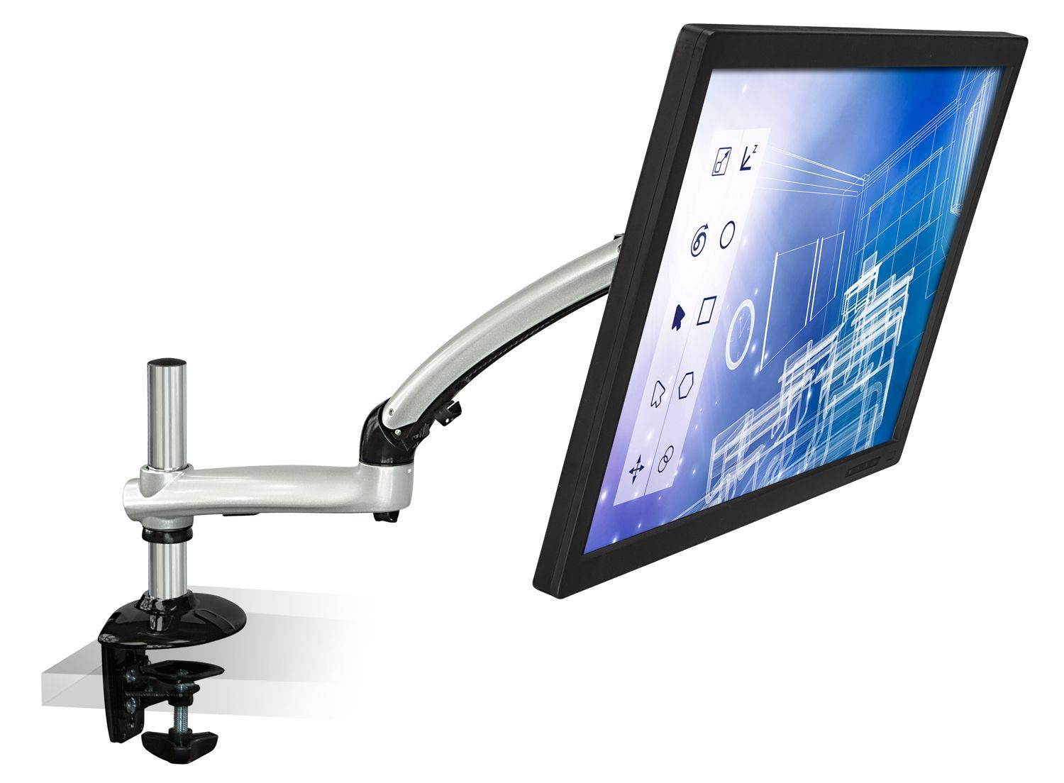 Mount-it! Expandable Desk Mount Spring Arm Clamp Base (Single Monitor, Dark Gray)