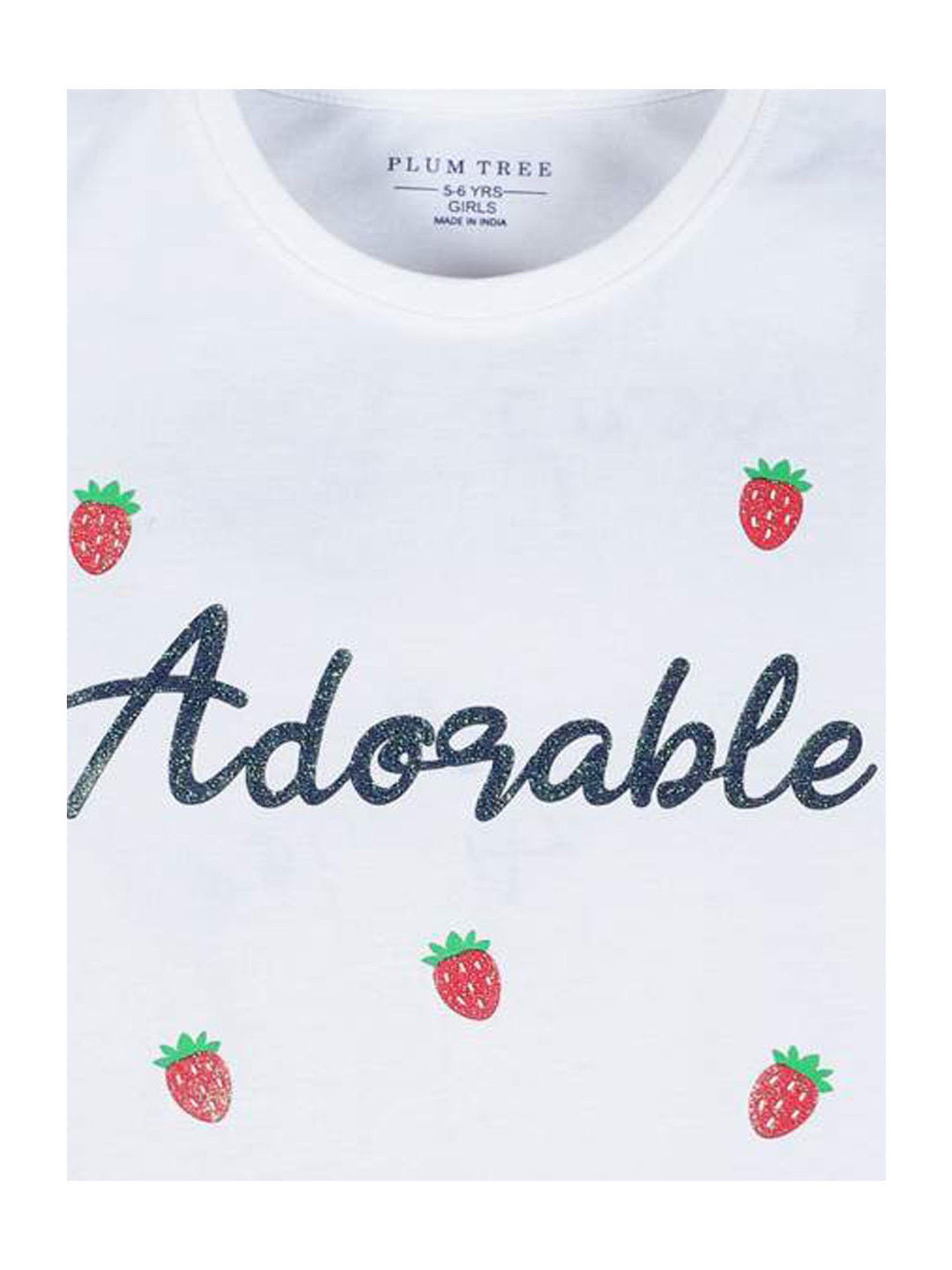 Plum Tree Kids White & Pink Printed T-Shirt (Pack Of 2)