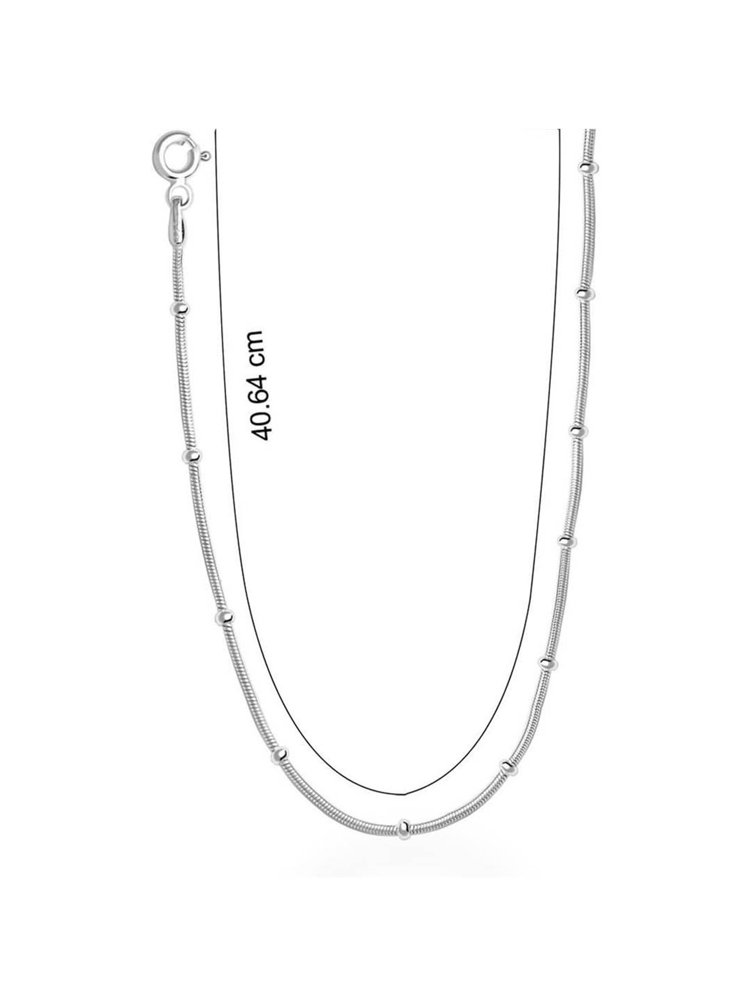 Taraash 92.5 Sterling Silver Chain for Women