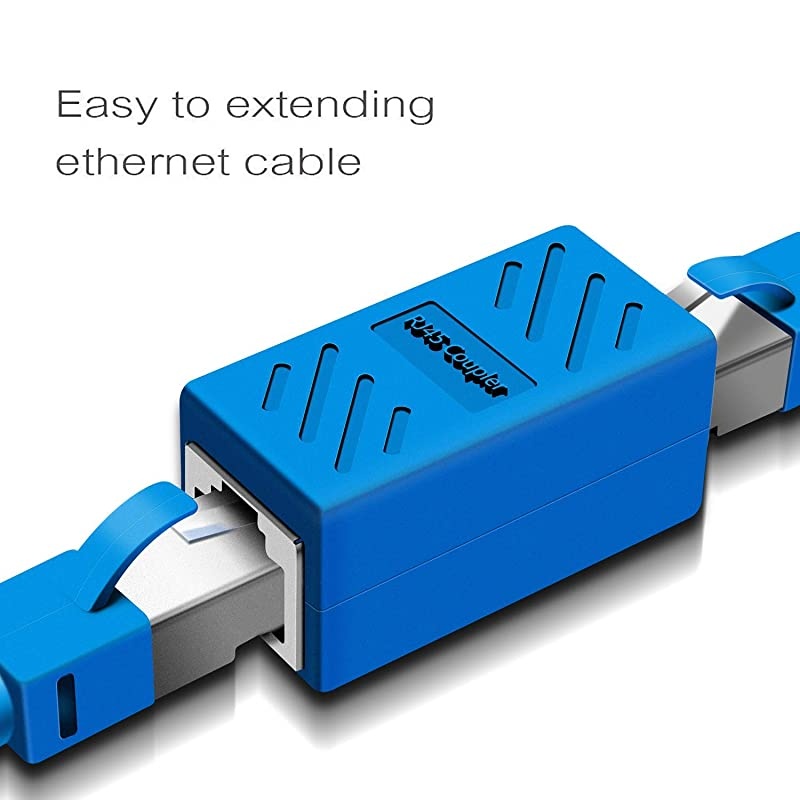 Coupler Ethernet Extension Network Connectors for Cat7Cat6Cat5eCat5 Ethernet Cable Network Cable Coupler Female to Female Blue5 Pack