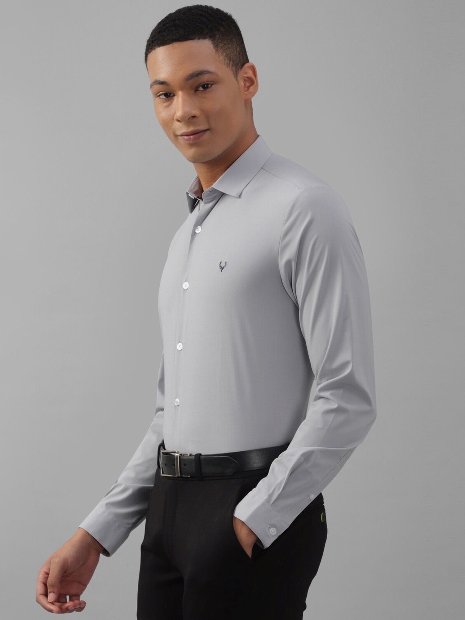 Arrow Sport Dark Green Cotton Slim Fit Shirt