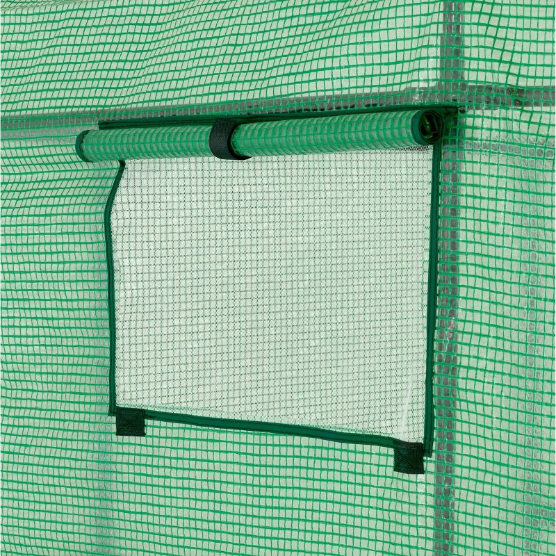 2 Tier 8 Shelf Greenhouse PE Replacement Cover Green - To Fit Ogrow Item OG6868-PE