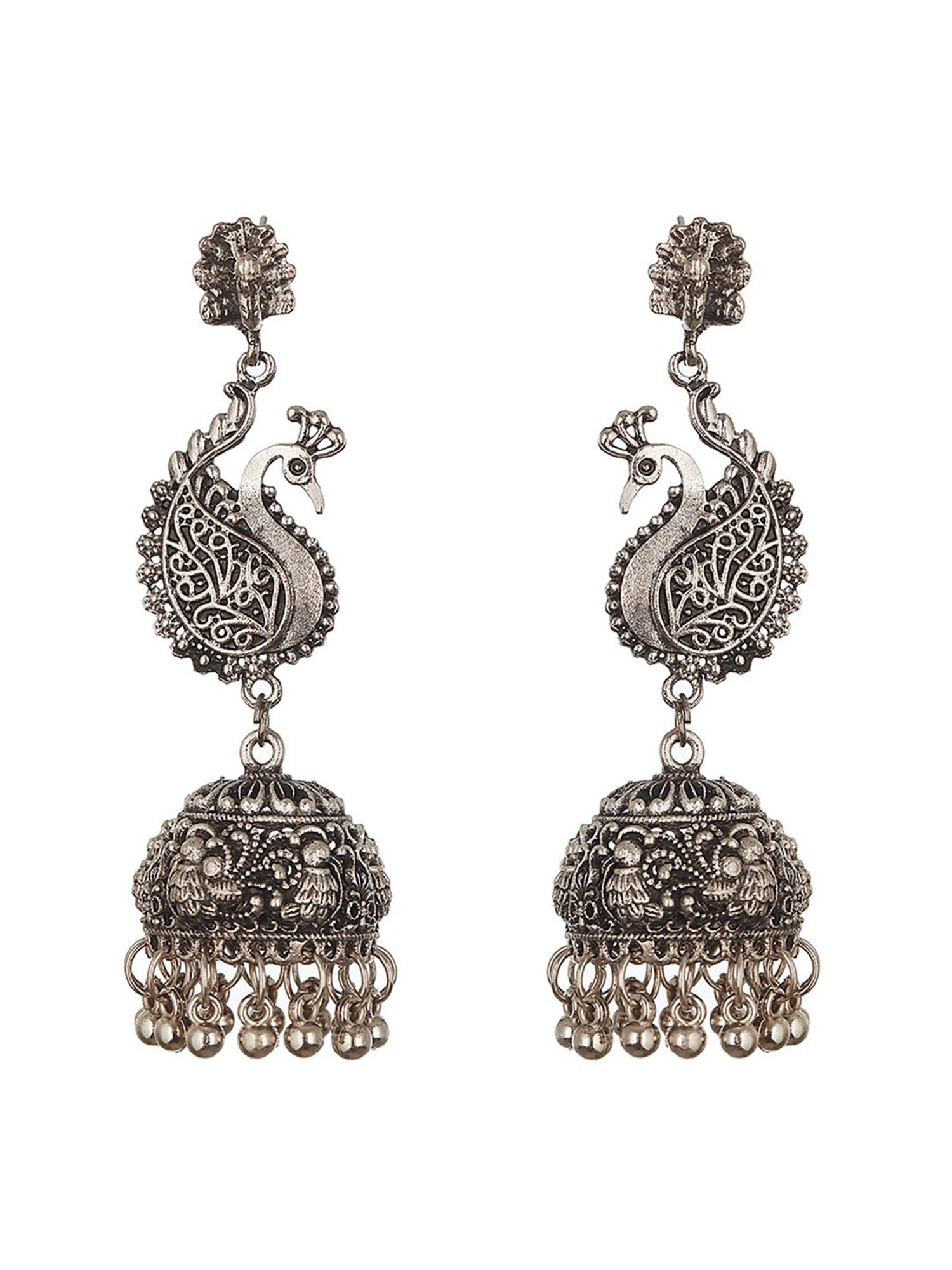 OOMPH Jewellery Yellow Enamel Floral Jhumki