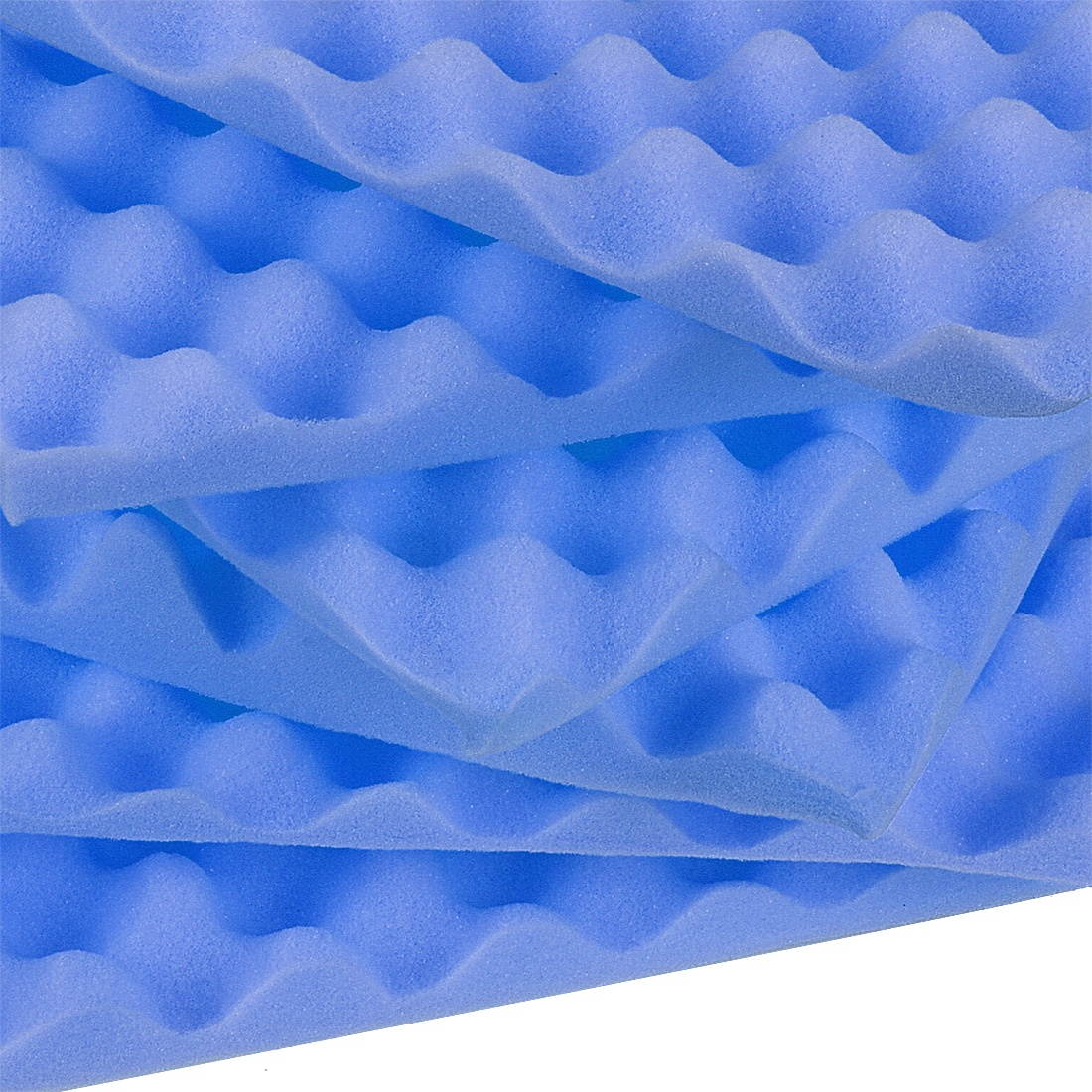 Acoustic Foam Panel Noise Absorbing Soundproof Sponge, Egg Groove, 30x30x4cm, for Recording Studio Ktv, Dark Blue, Pack of 6