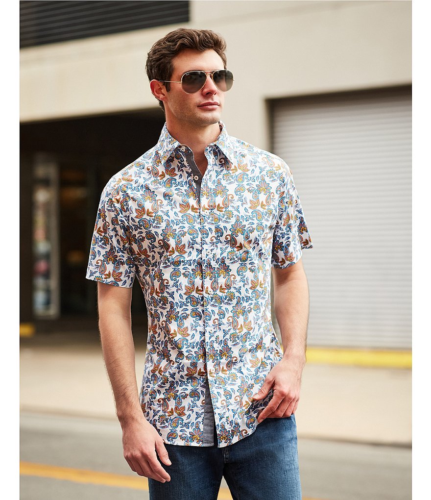 Visconti Multi-Color Polka Dot Long-Sleeve Woven Shirt