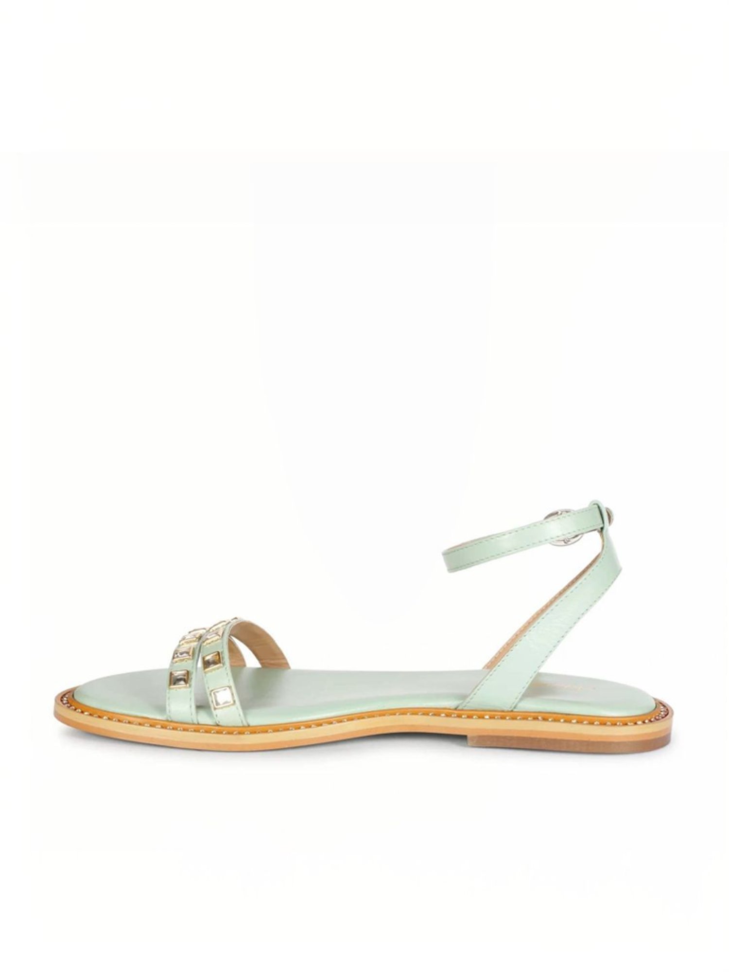 Saint G Women's Ivy Green Ankle Strap Sandals