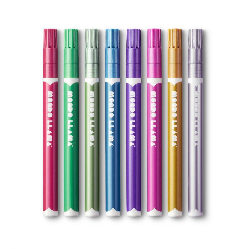 8ct Paint Markers Fine Tip Metallic - Mondo Llama™