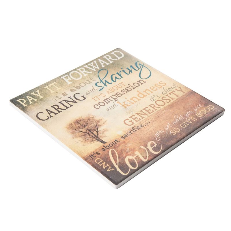 Home Basics Scroll Collection Steel Trivet, Bronze