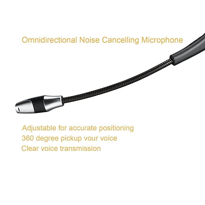 Headset with Noise Cancelling Microphone and Volume Controller for Conference Calls Softphone Conversation Clear Chat Online Course etc