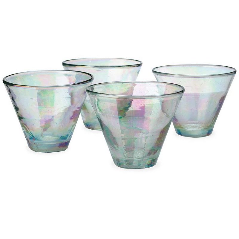 VivaTerra Iridescent Martini Glasses, Set of 4