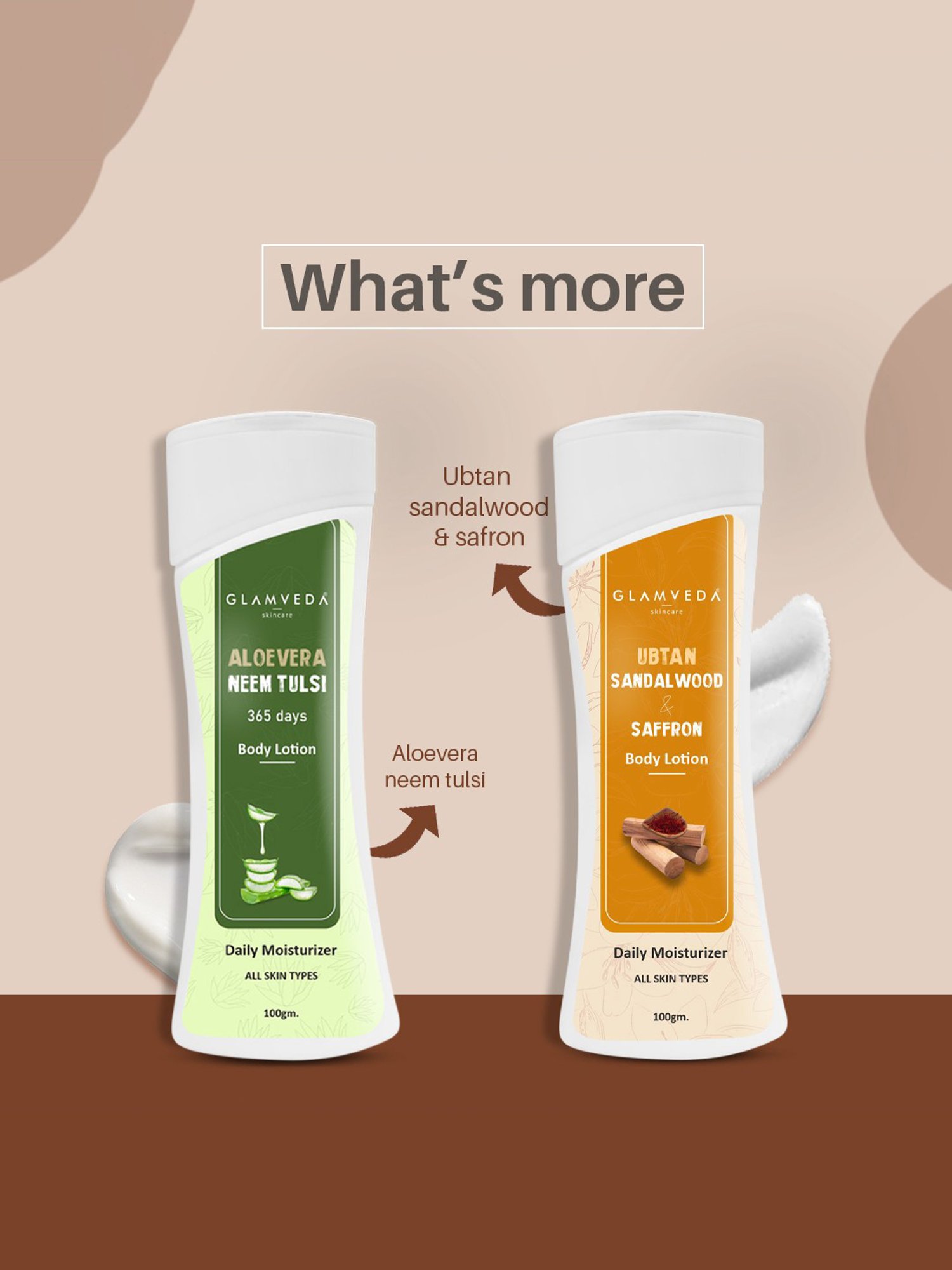 Glamveda Creamy Cocoa & Coconut Body Lotion - Pack of 2