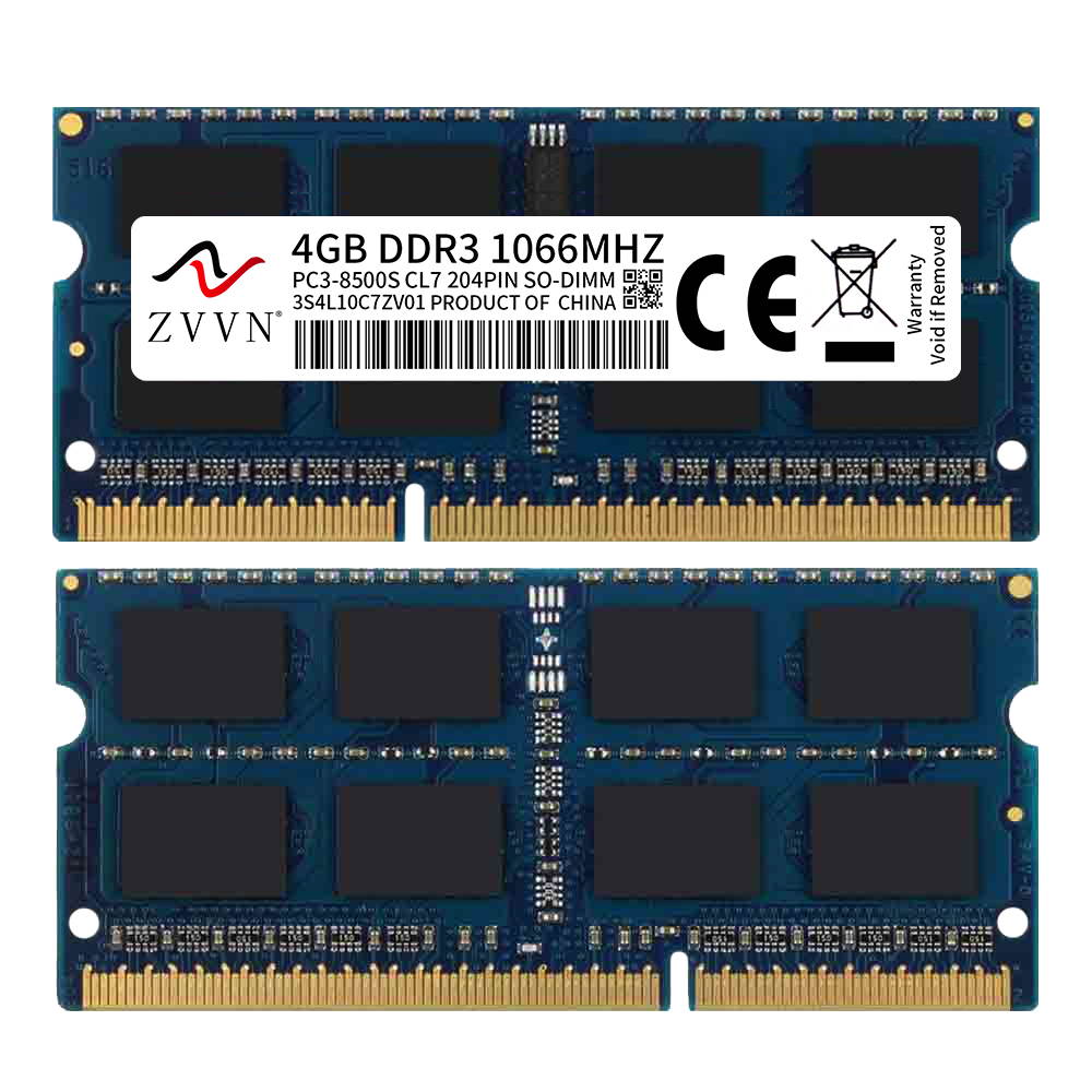 ZVVN 8GB Kit (2x 4GB) 204-Pin DDR3 1066 (PC3 8500) SO-DIMM RAM 1.5V Laptop Notebook Memory Model 3S4L10C7ZV02