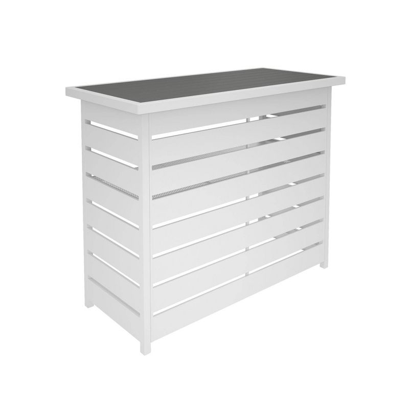Ariesa Outdoor Bar Table - White & Gray - CosmoLiving