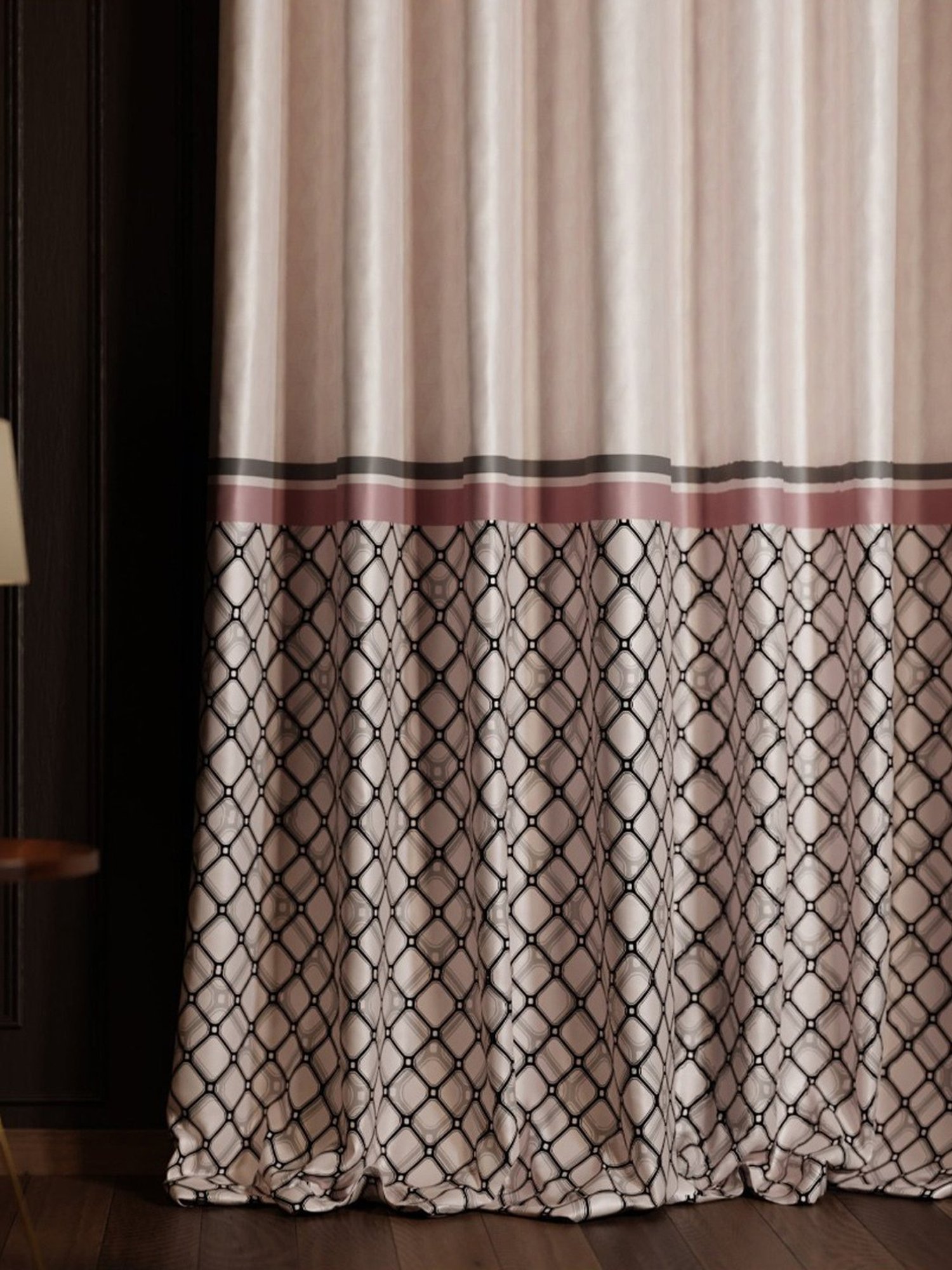 Stoa Paris Versailles Champagne Polyester Window Curtain (5 ft)