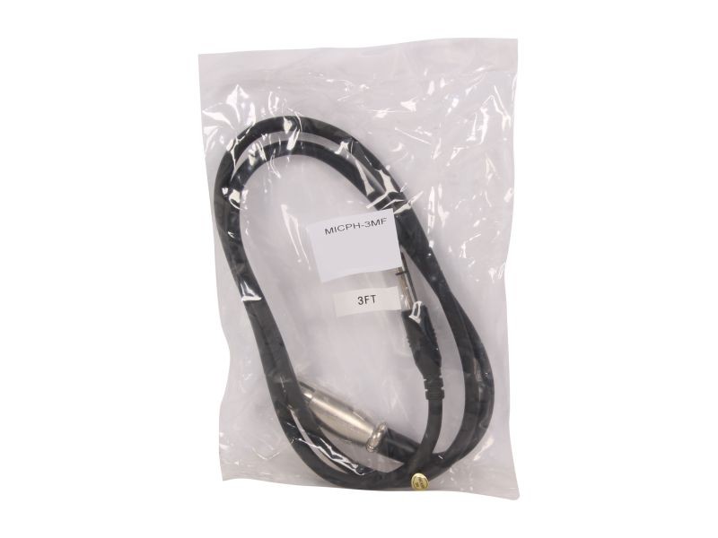 BYTECC Model MICPH-3MF 3 ft. 1/4" Stereo Microphone Plug to 3 pin XLR Female Cable