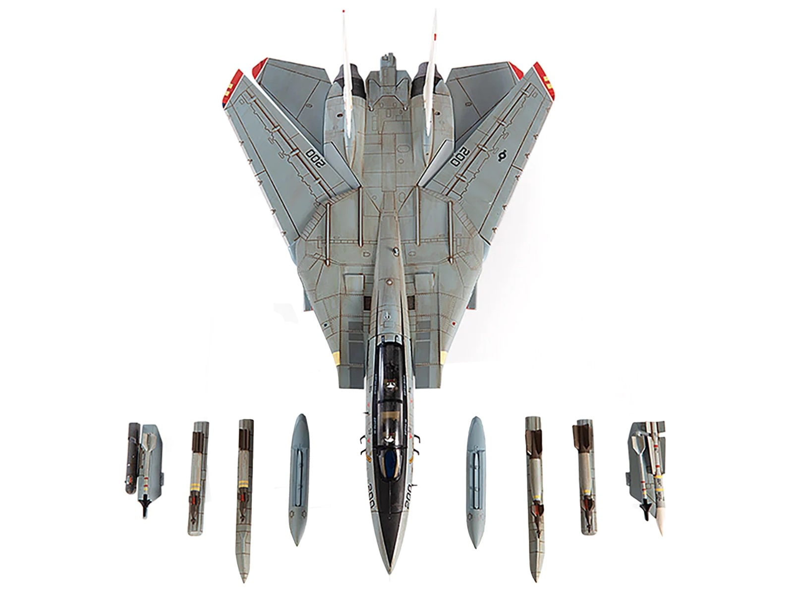Grumman F-14B Tomcat Fighter Aircraft "VF-103 Jolly Rogers USS George Washington" (2000) United States Navy "Air Power Series" 1/72 Diecast Model by Hobby Master