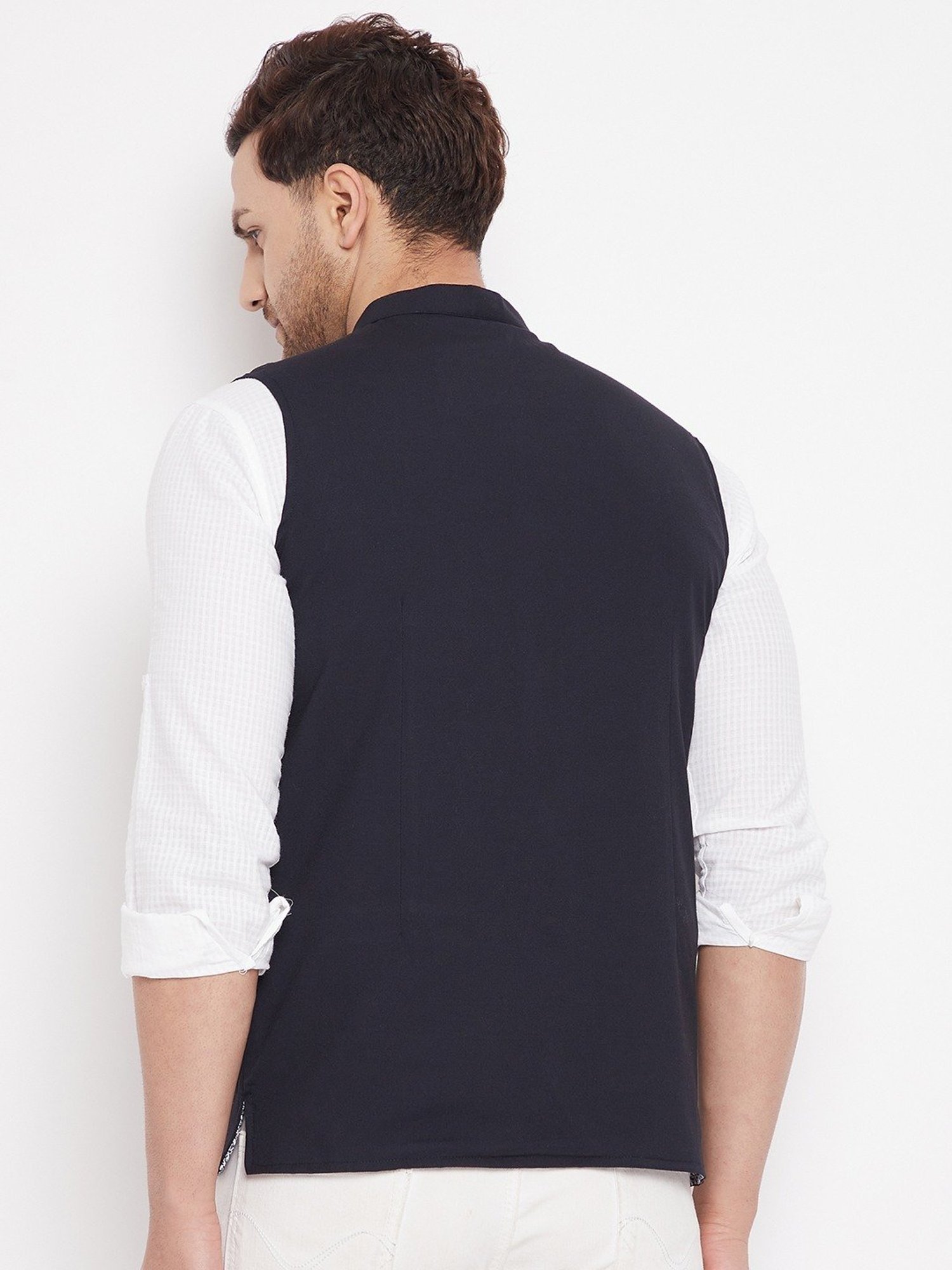 Even Blue Regular Fit Nehru Jacket