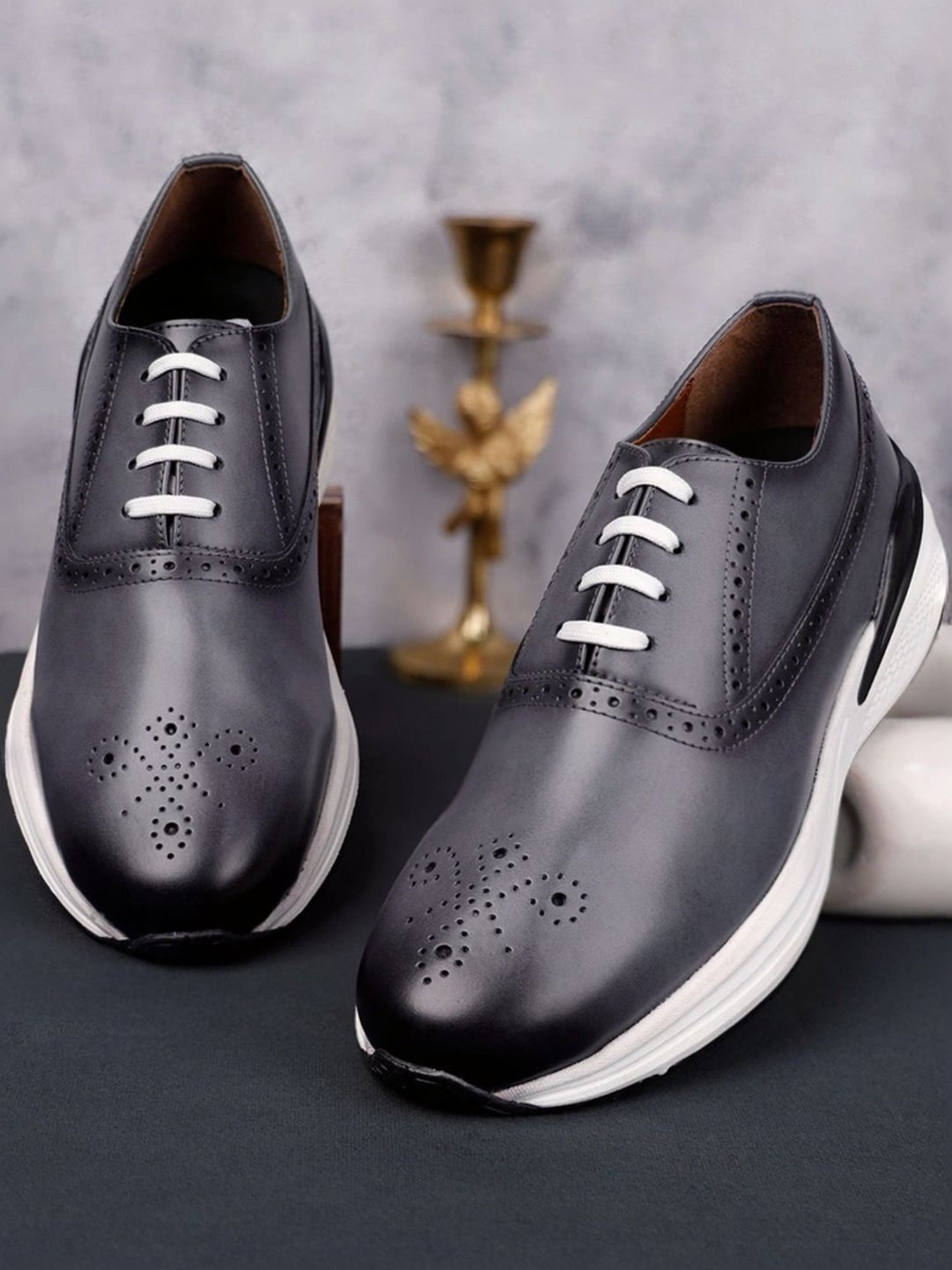 Louis Stitch Men's Dutch Grey Brogue Shoes
