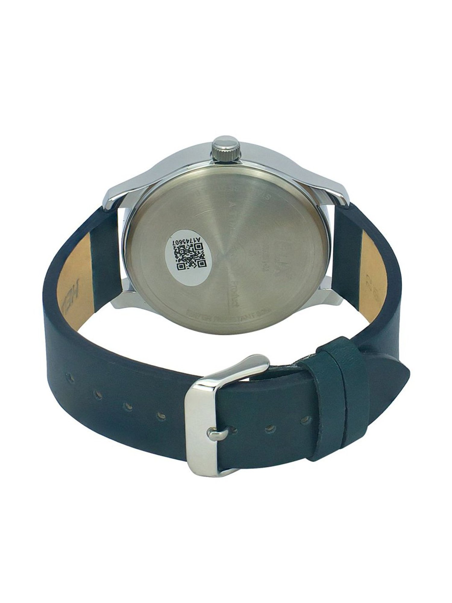 Helix By Timex Blue Round Dial Analog Leather Men Watch - TW043HG11