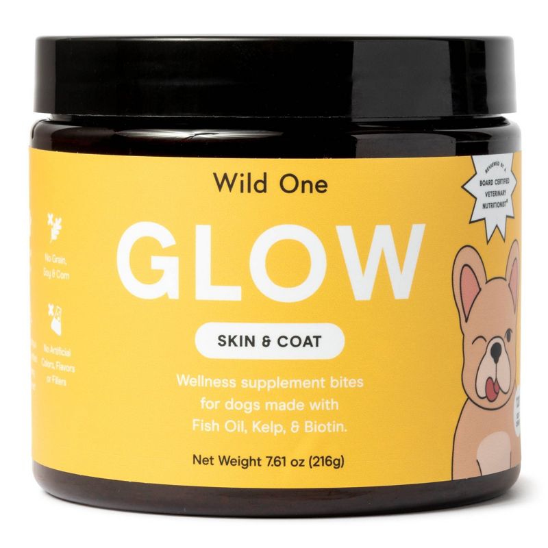 Wild One Glow Dog Supplements for Skin & Coat - 120ct
