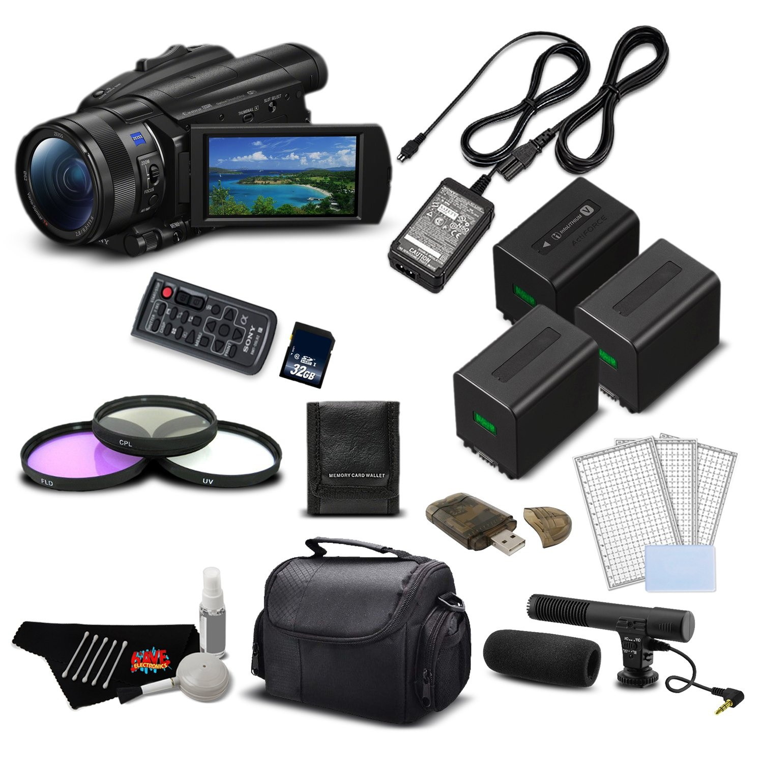 Panasonic HC-VX981K 4K UHD Camcorder with 4K Photo Wi-Fi w/Premium Acc Bundle