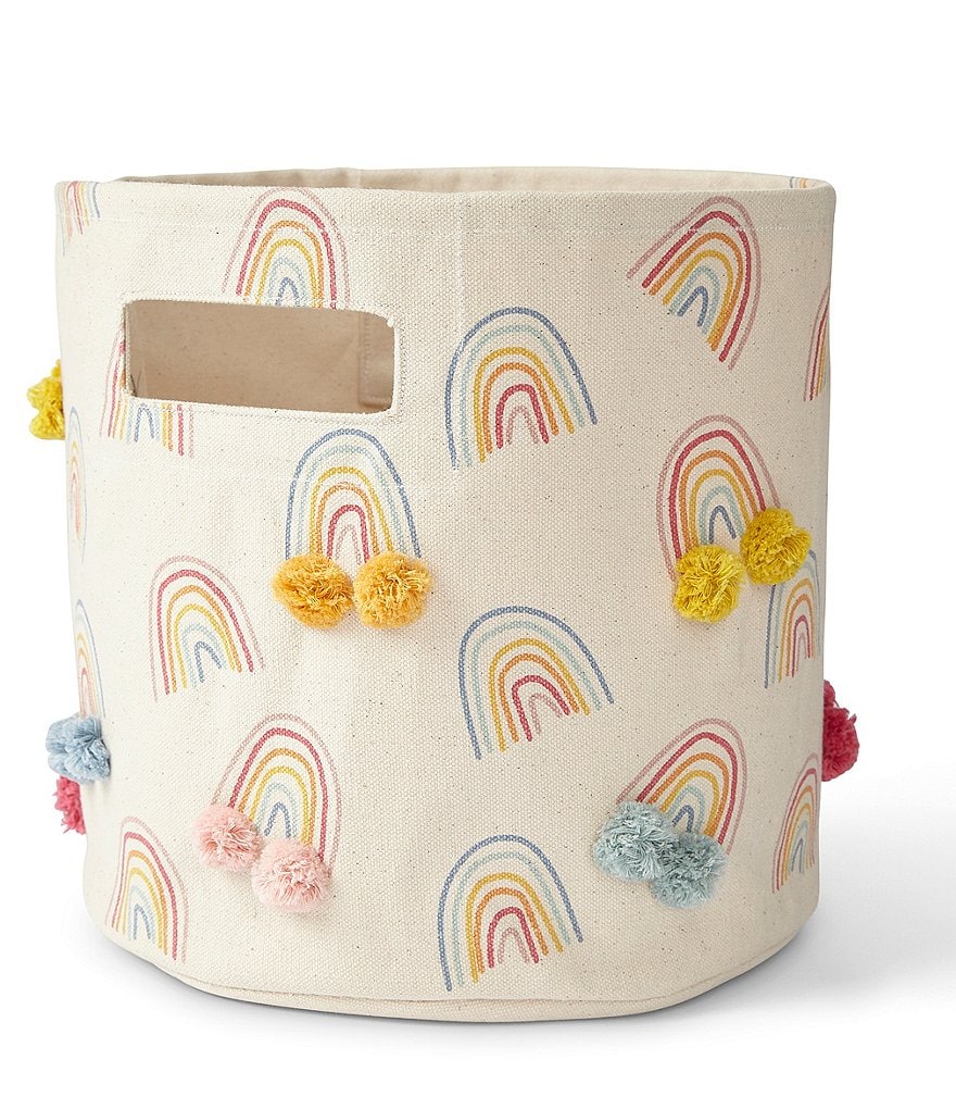 Pehr Happy Days Rainbow Pom Pom Pint Storage Bin