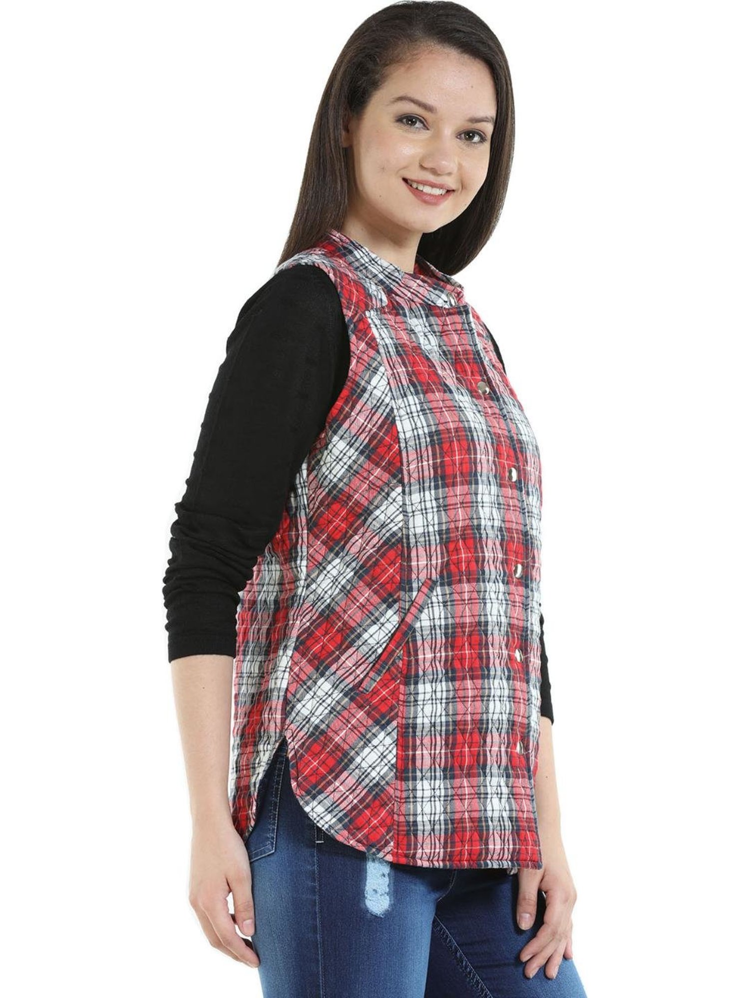 Mustard Red Checks Jacket