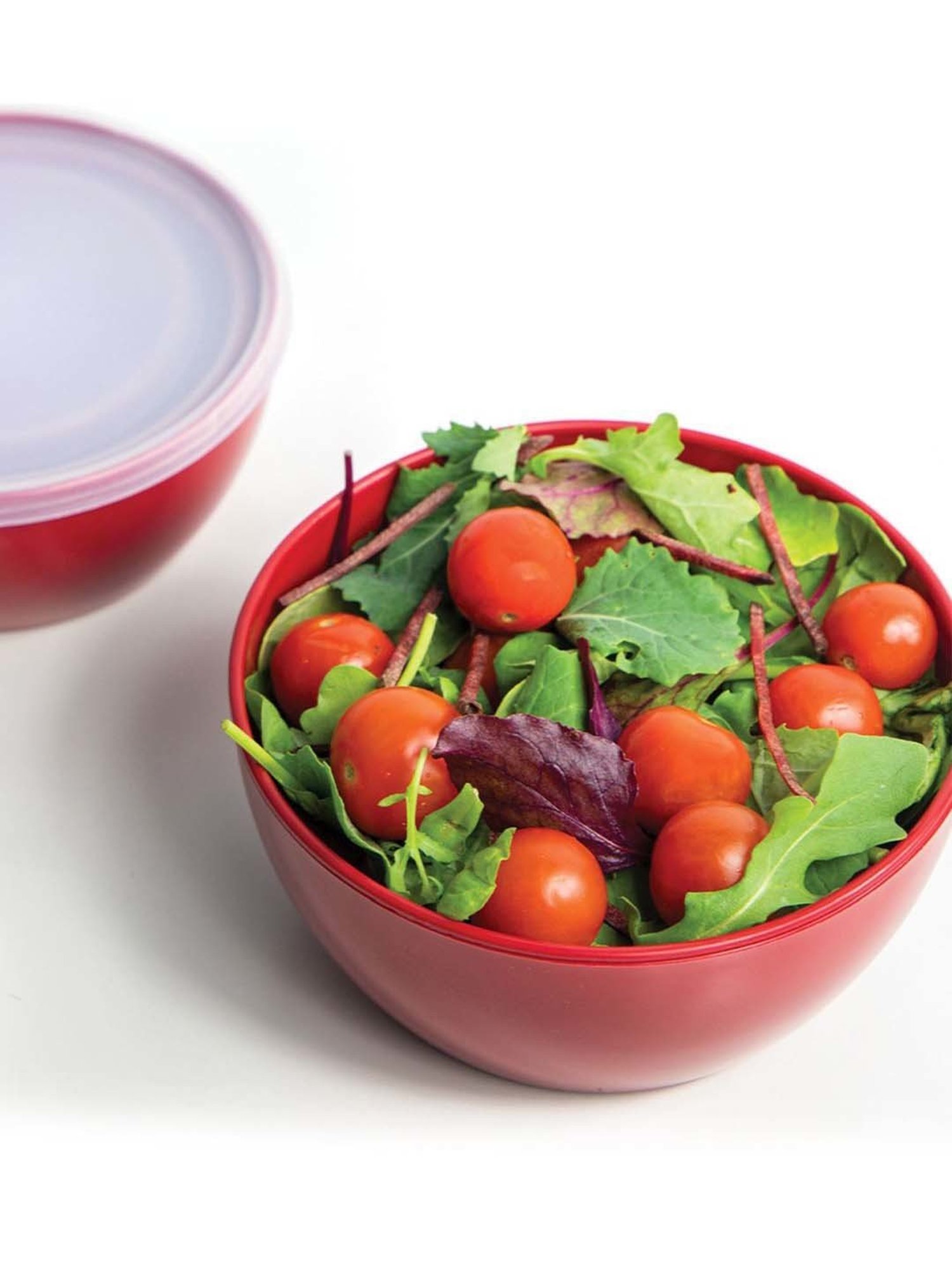 KitchenAid 4-Piece Red Medium Prep Bowl Set With Lids