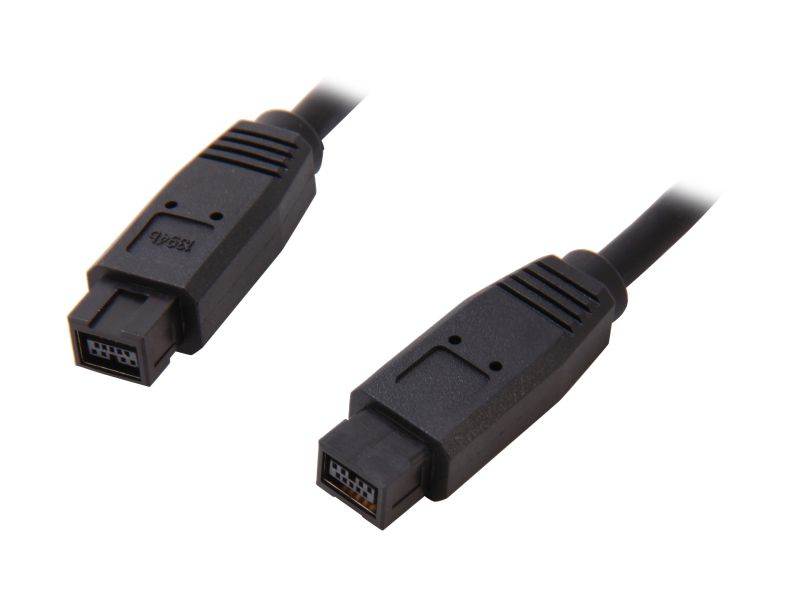 Micro Connectors, Inc. 6 feet Firewire Cable 1394B 9 Pin to 6 Pin (E07-238)