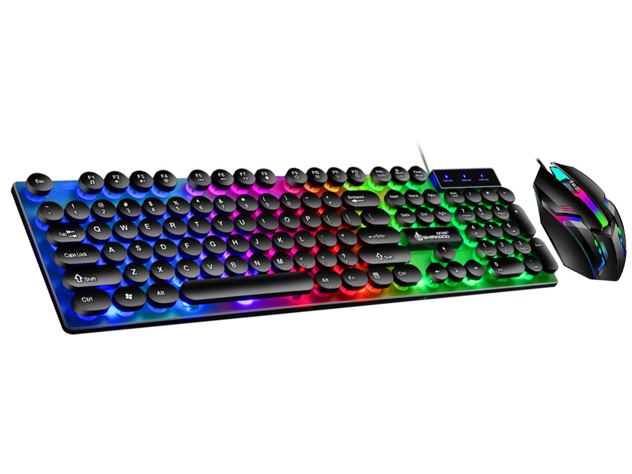Glorious Modular Mechanical Gaming Keyboard (GMMK)- Barebone Edition (DIY Assembly Required) (Full Size, Black) + Glorious Black Aura Keycaps (Bundle)