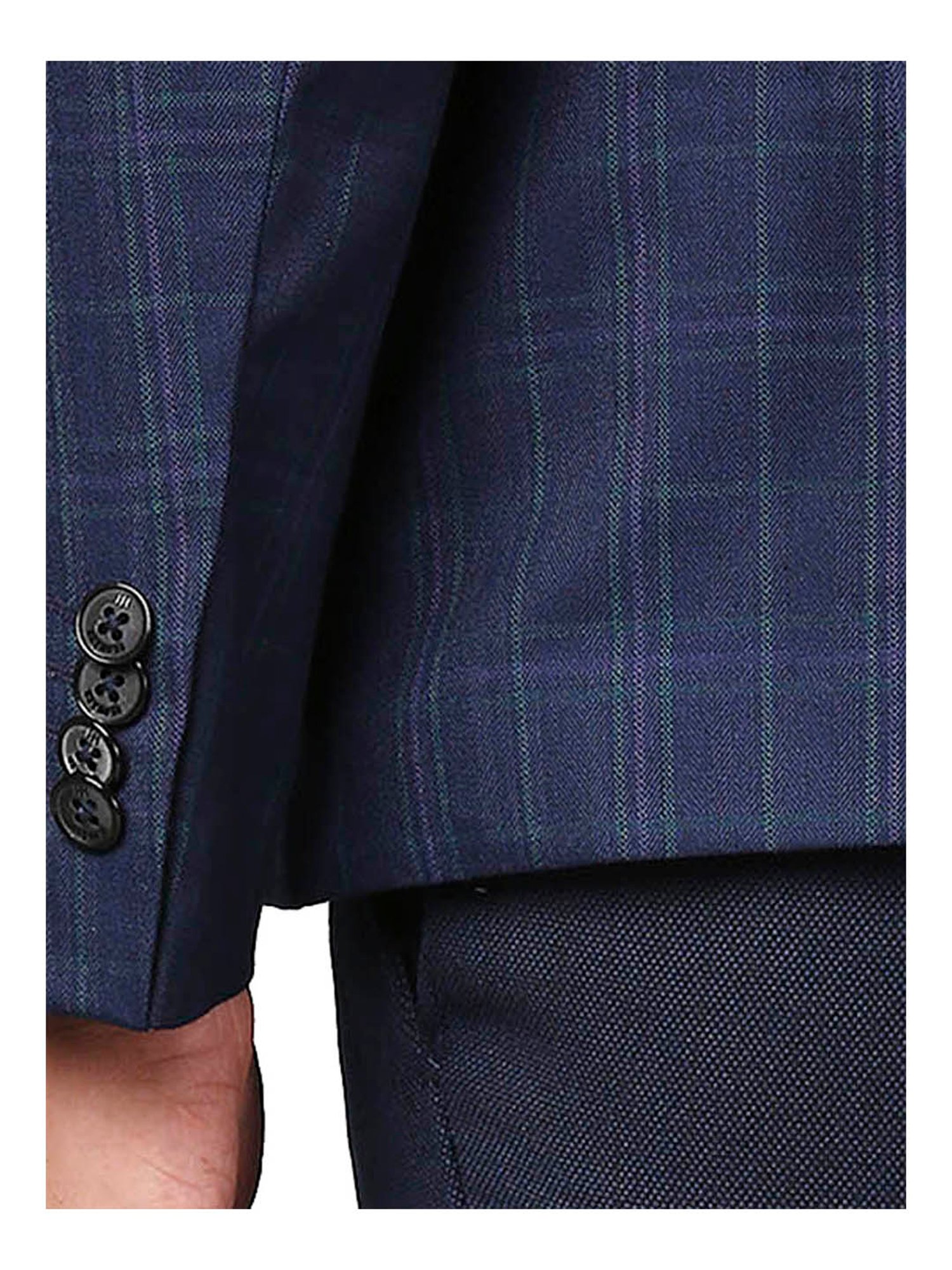 Raymond Dark Blue Checks Blazer