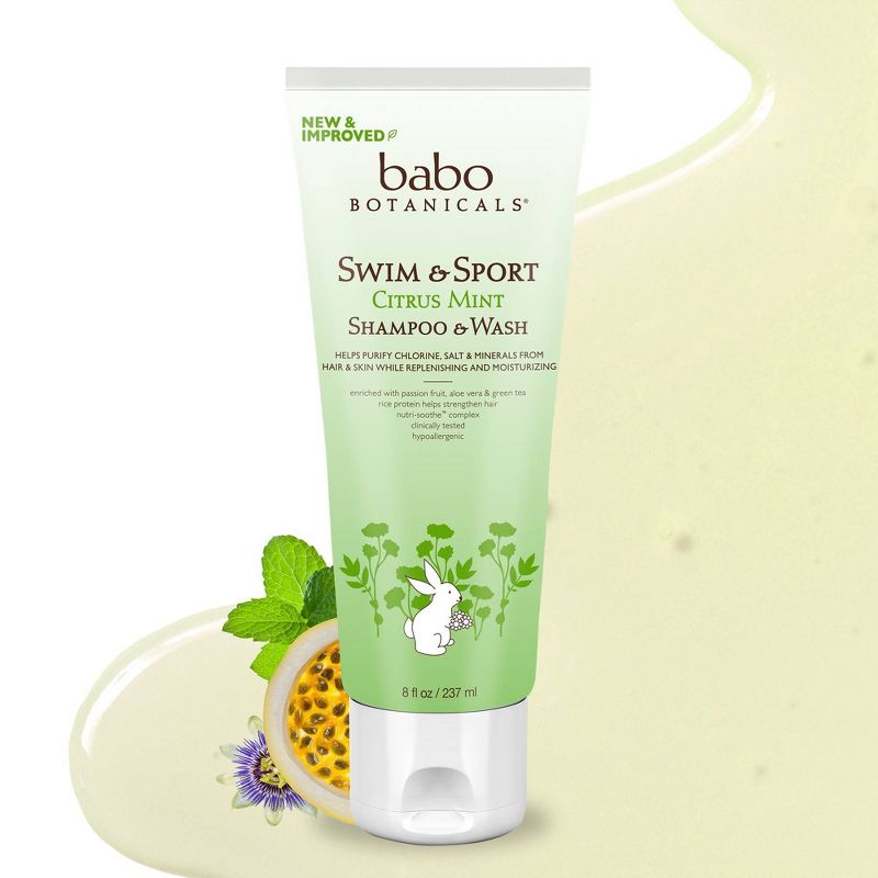 Babo Botanicals Swim & Sport Citrus Mint Baby Shampoo & Wash - 8 fl oz