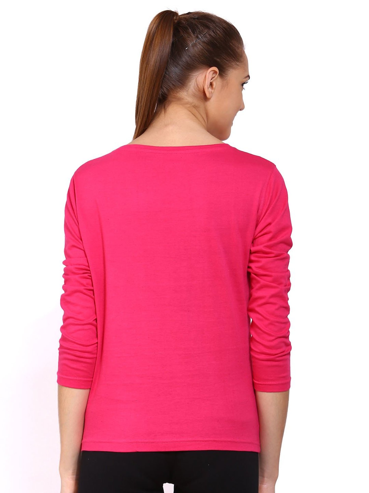 Appulse Dark Pink Cotton Slim Fit T-Shirt