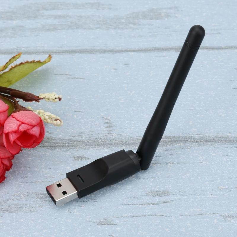 1 pcs WiFi Adapter 150Mbps 2dBi Antenna PC Laptop USB Wi Fi Receiver 802.11b/n/g High Gain Ethernet Wireless Network Card