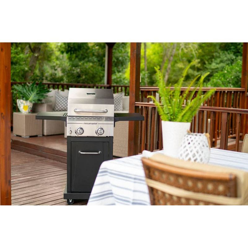 Megamaster 720-0864MATG 2 Burner Gas Grill with Stainless Steel Tong