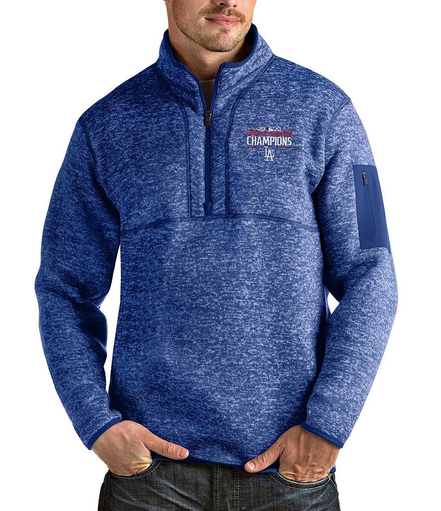 Antigua Los Angeles Dodgers 2020 MLB World Series Champions Fortune Quarter-Zip Pullover