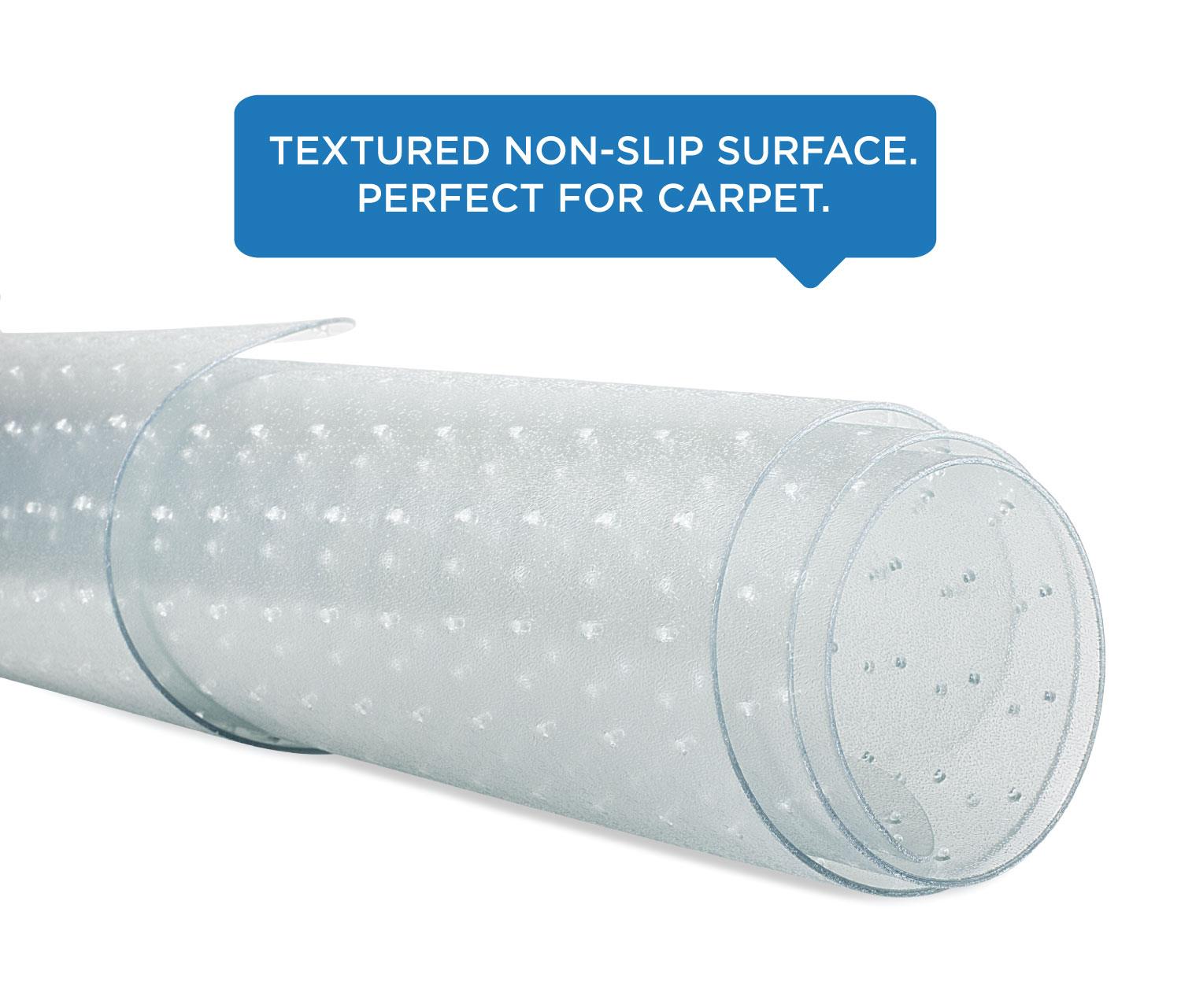 Mount-It! Clear Chair Mat for Carpet | Non-Slip Studded Office Chair Floor Protector | 47 x 35.5 Inches