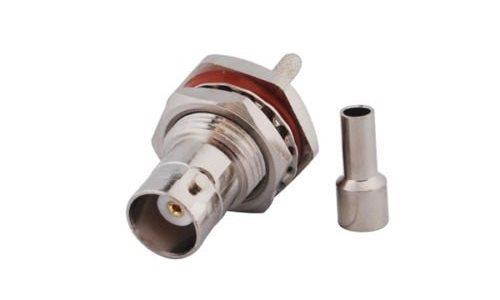 10pcs BNC Female Nut Bulkhead Crimp RG174 RG316 LMR100 RF Connector