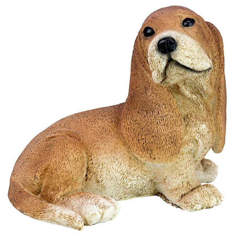 Design Toscano Brown Basset Puppy Dog Statue - Brown