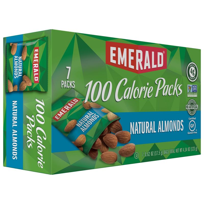 Emerald Natural Almonds 100 Calorie Packs - 4.34oz/7ct