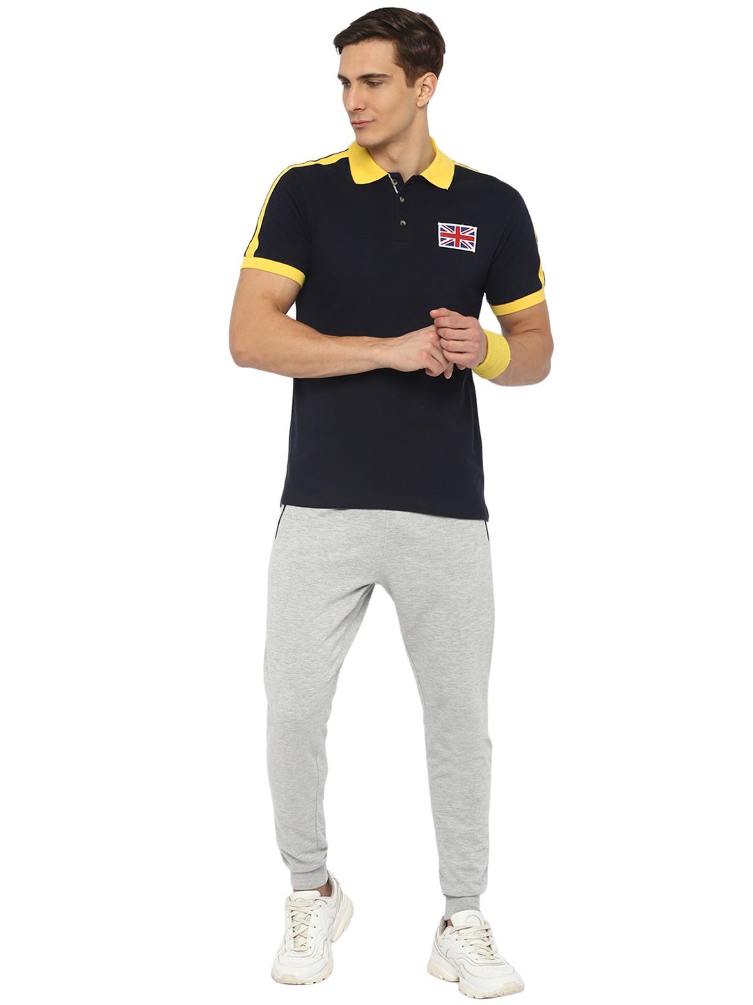 OFF LIMITS Navy Cotton Polo T-Shirt