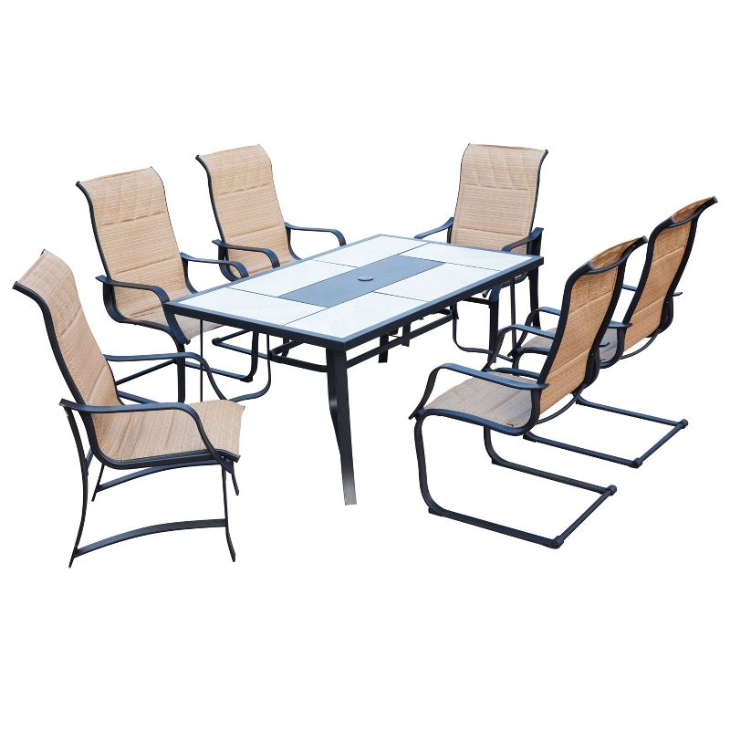 Circi 5pc Outdoor Dining Set - Black and Charcoal - CosmoLiving by Cosmoplitan