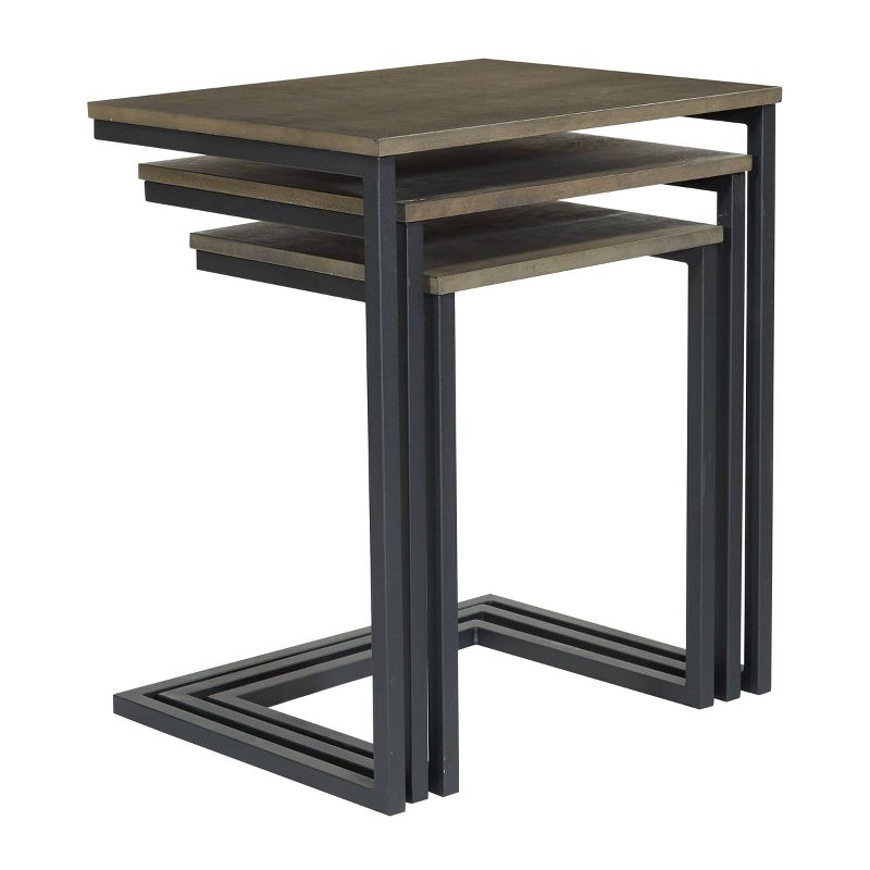 3pc Seville Nesting Tables Gray - OSP Home Furnishings
