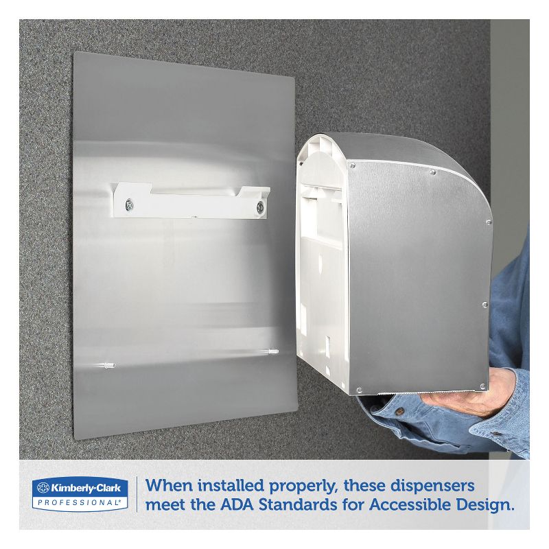 Kimberly-Clark Professional* Coreless JRT Jr. Bath Tissue Dispenser EZ Load 6x9.8x14.3 Stainless