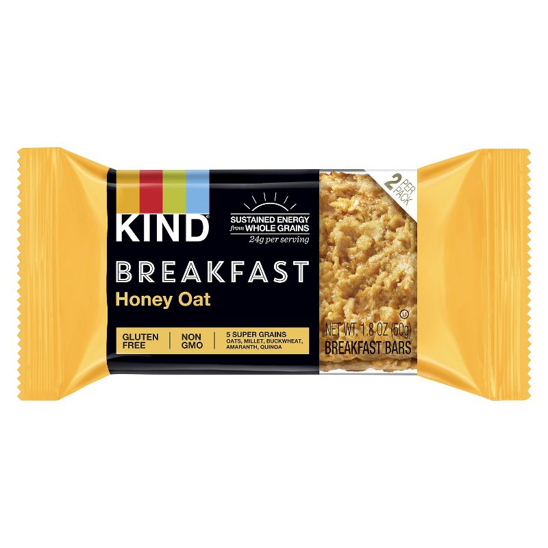 KIND Honey Oat Breakfast Bars - 4pk of 2 Bars