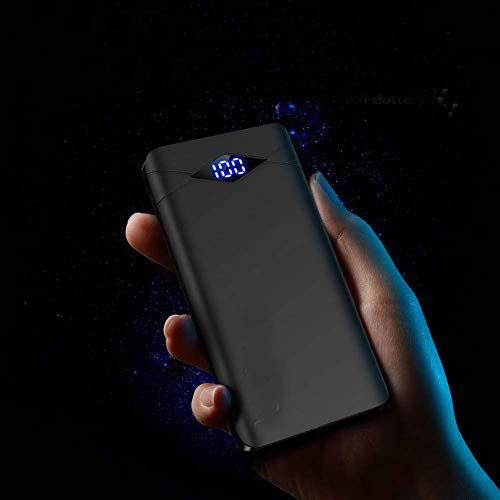 Power Bank LED Display 10000mAh Portable Charger Dual 3A HighSpeed 2 USB Ports with Flashlight Battery Pack Compble with iPhone XS X 8  Galaxy S10 S9 Note 10 Google Oneplus iPad etc