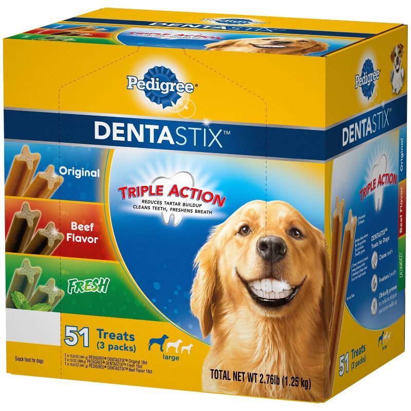 Pedigree Dentastix Variety Pack Large Dental Dog Treats - 51ct