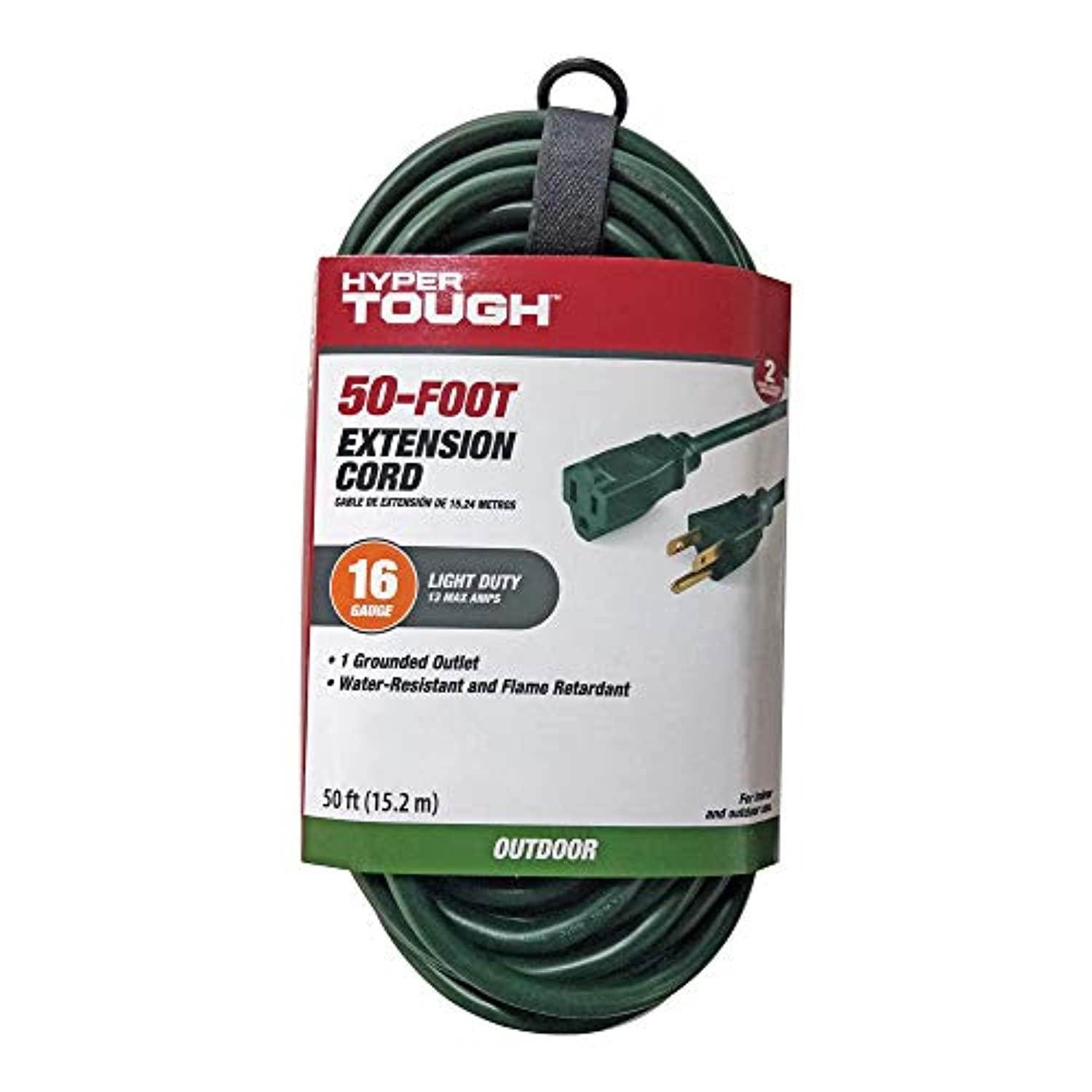hyper tough 50ft extension cord (green)