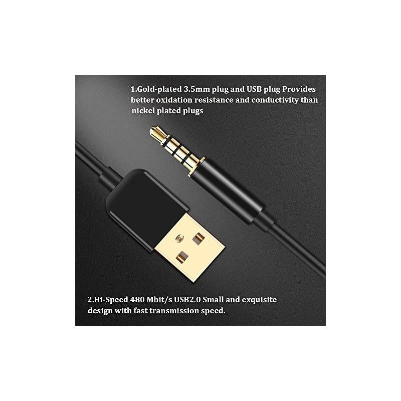 35mm Male Jack to USB Charge and Data Cable for iPod Shuffle SYRYN Waterproof MP3 Player Headphones Black