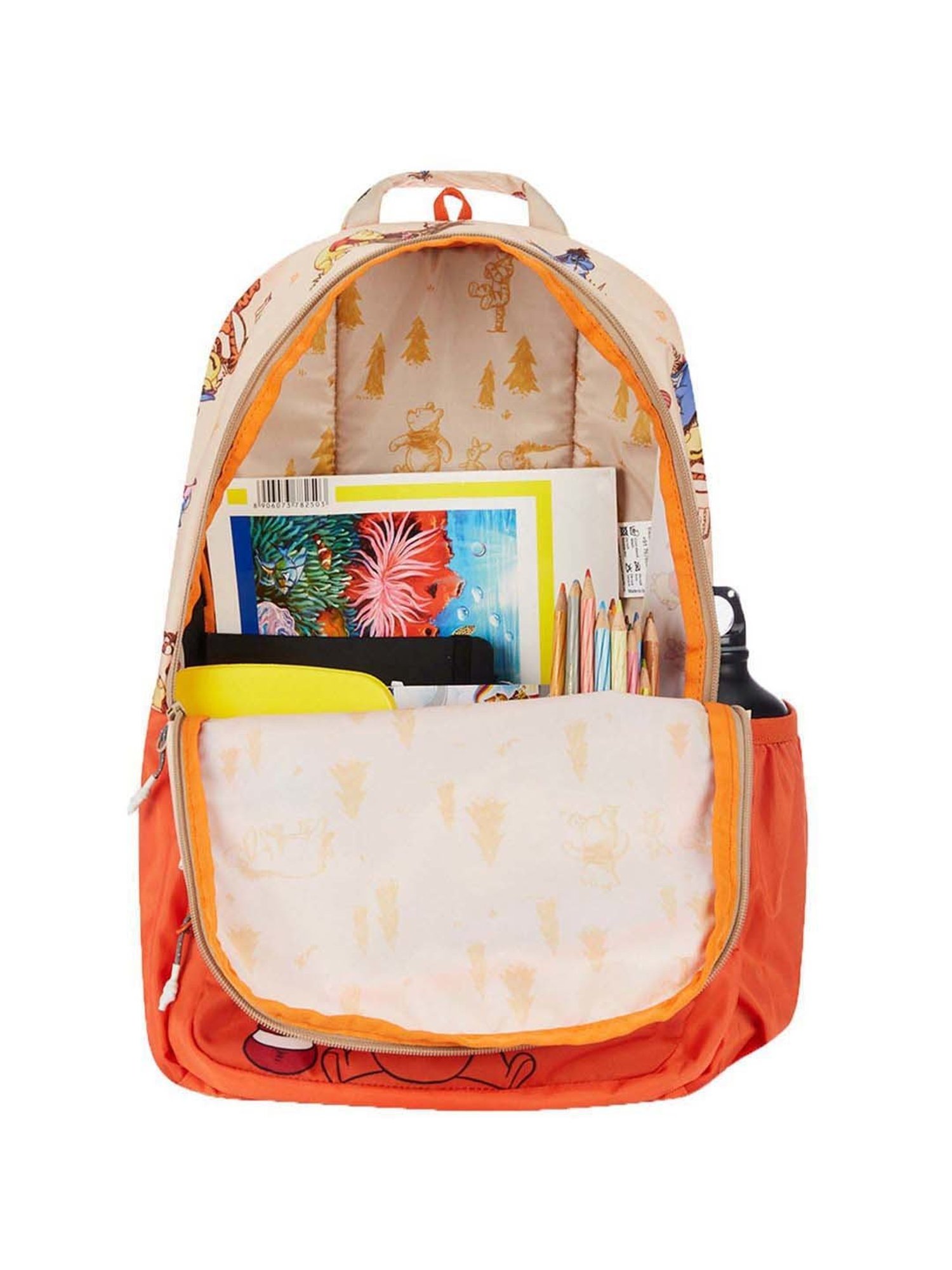 Wiki Wiki Champ_4 24 Ltrs Cream & Orange Medium Backpack